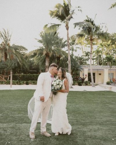 Picture of Kristina Russi's husband Daniel Vogelbach on their wedding day